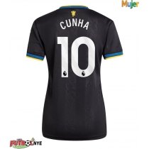 Camiseta Manchester United Matheus Cunha #10 Tercera Equipación para mujer 2025-26 manga corta